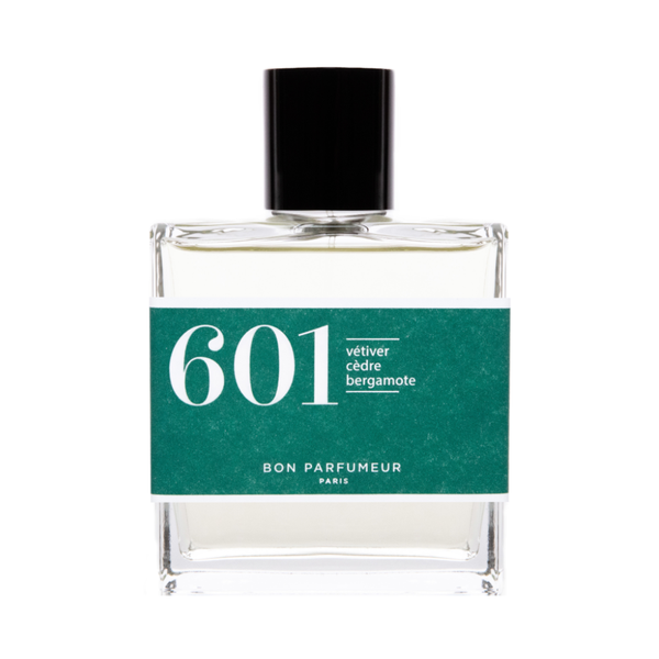 Eau de parfum 601: vetiver, cedar and bergamot